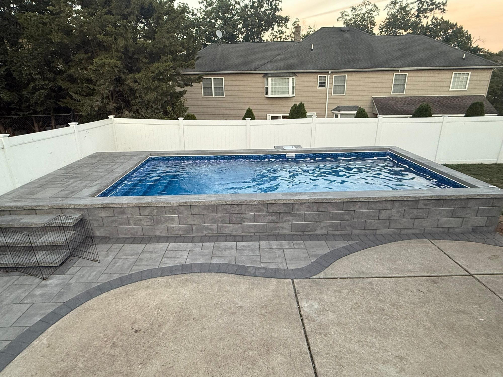 Elevated Rectangle Pool in Clark, NJ